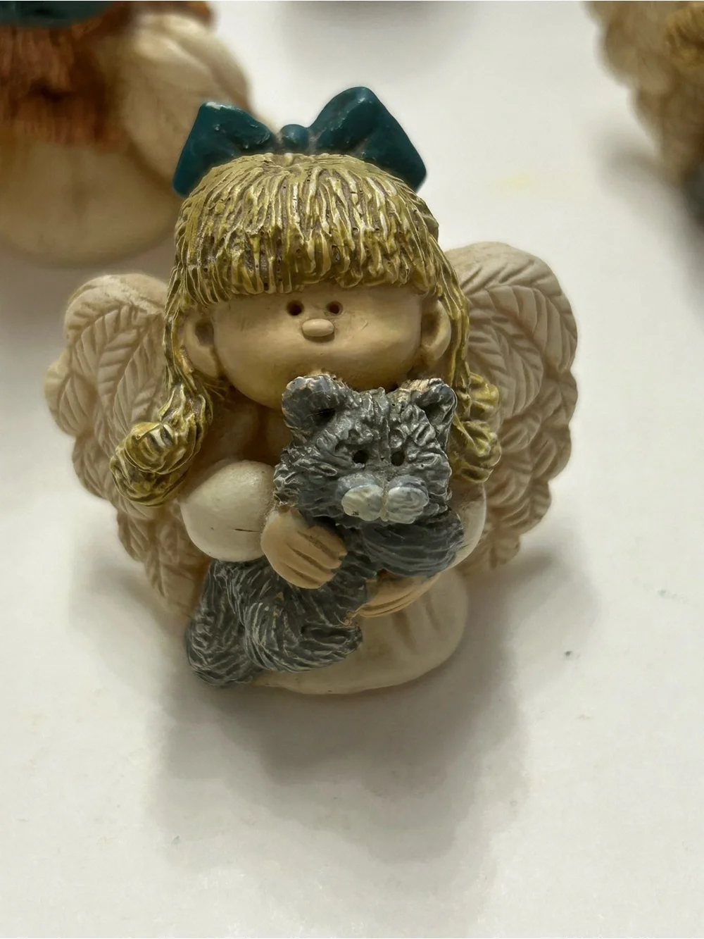 Vintage Guardian Angels by Suzi Skoglund Set of 6 Holding Frog and Cat